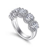 Fancy Wedding Ring in 14k White Gold with Round Natural Diamond at Gabriel & Co.