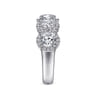 Fancy Wedding Ring in 14k White Gold with Round Natural Diamond at Gabriel & Co.