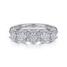 Fancy Wedding Ring in 14k White Gold with Round Natural Diamond at Gabriel & Co.