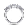 Fancy Wedding Ring in 14k White Gold with Round Natural Diamond at Gabriel & Co.