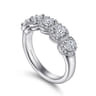 Fancy Wedding Ring in 14k White Gold with Round Natural Diamond at Gabriel & Co.
