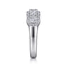 Fancy Wedding Ring in 14k White Gold with Round Natural Diamond at Gabriel & Co.
