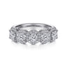 Fancy Wedding Ring in 14k White Gold with Round Natural Diamond at Gabriel & Co.