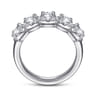 Fancy Wedding Ring in 14k White Gold with Round Natural Diamond at Gabriel & Co.