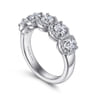 Fancy Wedding Ring in 14k White Gold with Round Natural Diamond at Gabriel & Co.