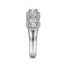 Fancy Wedding Ring in 14k White Gold with Round Natural Diamond at Gabriel & Co.