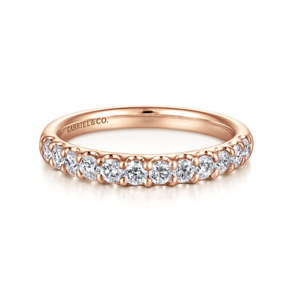 Tula - 14K Rose Gold Diamond Anniversary Band