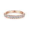 Straight Wedding Ring in 14k Rose Gold with Round Natural Diamond at Gabriel & Co.