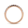 Straight Wedding Ring in 14k Rose Gold with Round Natural Diamond at Gabriel & Co.