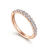 Straight Wedding Ring in 14k Rose Gold with Round Natural Diamond at Gabriel & Co.