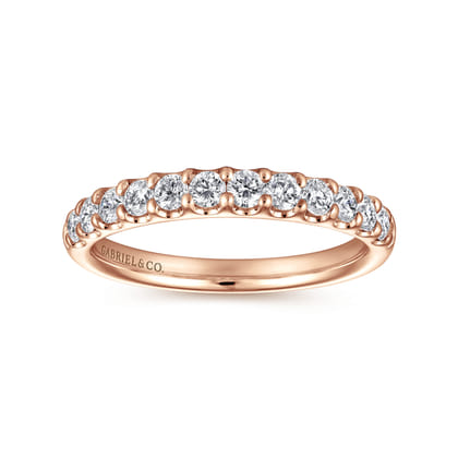 Tula - 14K Rose Gold Diamond Anniversary Band