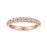 Straight Wedding Ring in 14k Rose Gold with Round Natural Diamond at Gabriel & Co.