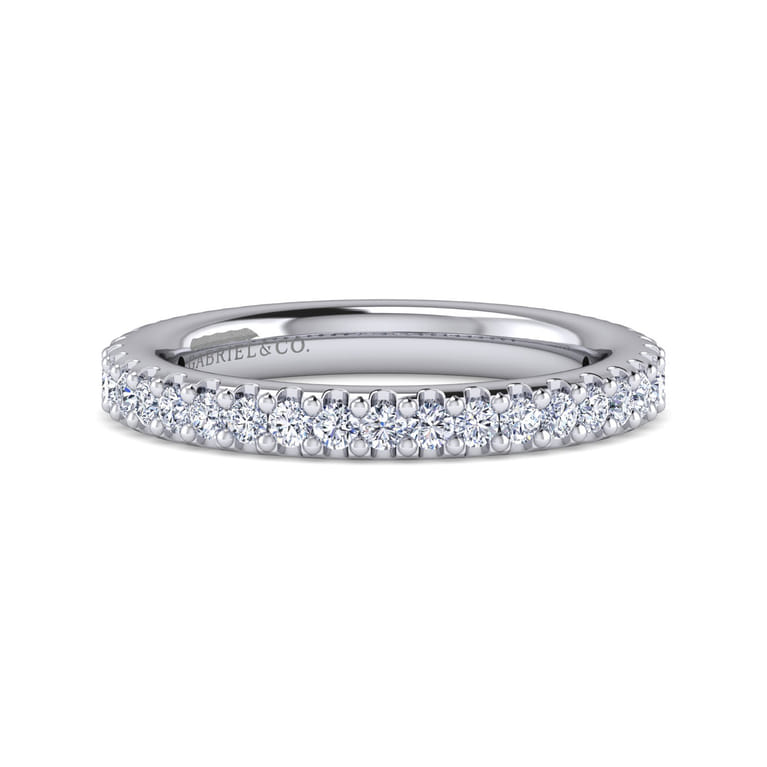 Eternity Band Wedding Ring in 14k White Gold with  Natural Diamond at Gabriel & Co. - Shot 1