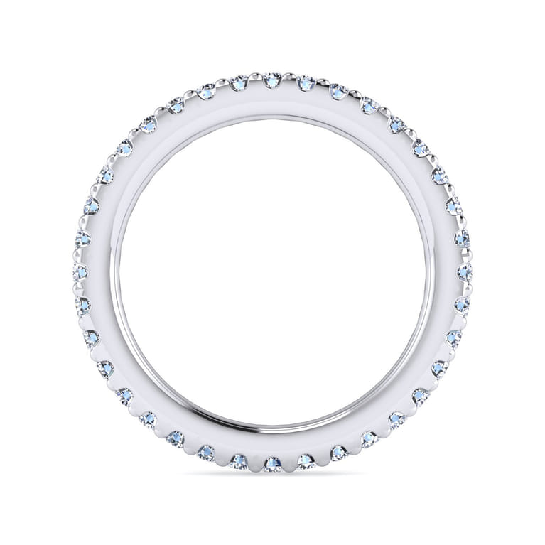 Eternity Band Wedding Ring in 14k White Gold with  Natural Diamond at Gabriel & Co. - Shot 2