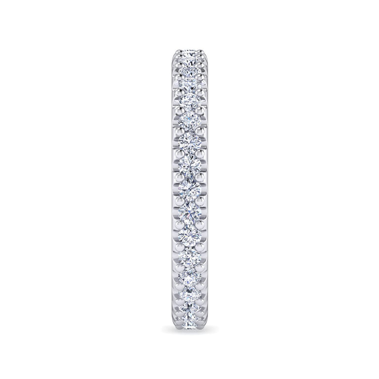 Eternity Band Wedding Ring in 14k White Gold with  Natural Diamond at Gabriel & Co. - Shot 4