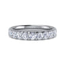 Straight Wedding Ring in 14k White Gold with Round Natural Diamond at Gabriel & Co.