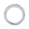 Straight Wedding Ring in 14k White Gold with Round Natural Diamond at Gabriel & Co.