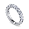 Straight Wedding Ring in 14k White Gold with Round Natural Diamond at Gabriel & Co.
