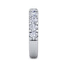 Straight Wedding Ring in 14k White Gold with Round Natural Diamond at Gabriel & Co.