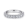 Straight Wedding Ring in 14k White Gold with Round Natural Diamond at Gabriel & Co.