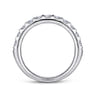 Straight Wedding Ring in 14k White Gold with Round Natural Diamond at Gabriel & Co.