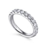 Straight Wedding Ring in 14k White Gold with Round Natural Diamond at Gabriel & Co.