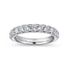 Straight Wedding Ring in 14k White Gold with Round Natural Diamond at Gabriel & Co.