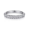 Straight Wedding Ring in 14k White Gold with Round Natural Diamond at Gabriel & Co.