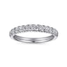 Straight Wedding Ring in 14k White Gold with Round Natural Diamond at Gabriel & Co.