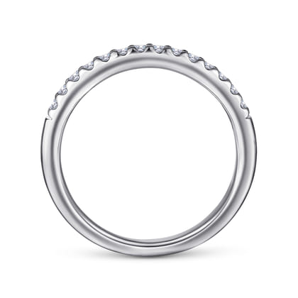 Tula - 14K White Gold Round 14 Stone Diamond Wedding Band