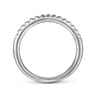 Straight Wedding Ring in 14k White Gold with Round Natural Diamond at Gabriel & Co.