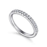 Straight Wedding Ring in 14k White Gold with Round Natural Diamond at Gabriel & Co.