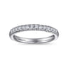 Straight Wedding Ring in 14k White Gold with Round Natural Diamond at Gabriel & Co.