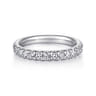 Straight Wedding Ring in 14k White Gold with Round Natural Diamond at Gabriel & Co.