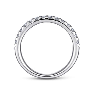 Tula - 14K White Gold Round 14 Stone Diamond Wedding Band