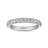 Straight Wedding Ring in 14k White Gold with Round Natural Diamond at Gabriel & Co.