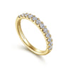 Straight Wedding Ring in 14k Yellow Gold with Round Natural Diamond at Gabriel & Co.