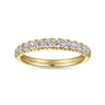 Straight Wedding Ring in 14k Yellow Gold with Round Natural Diamond at Gabriel & Co.