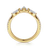Curved Wedding Ring in 14k Yellow Gold with Marquise Natural Diamond at Gabriel & Co.