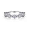 Fancy Wedding Ring in 14k White Gold with Round Natural Diamond at Gabriel & Co.