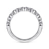 Fancy Wedding Ring in 14k White Gold with Round Natural Diamond at Gabriel & Co.