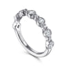 Fancy Wedding Ring in 14k White Gold with Round Natural Diamond at Gabriel & Co.