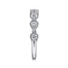 Fancy Wedding Ring in 14k White Gold with Round Natural Diamond at Gabriel & Co.