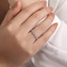 Fancy Wedding Ring in 14k White Gold with Round Natural Diamond at Gabriel & Co.
