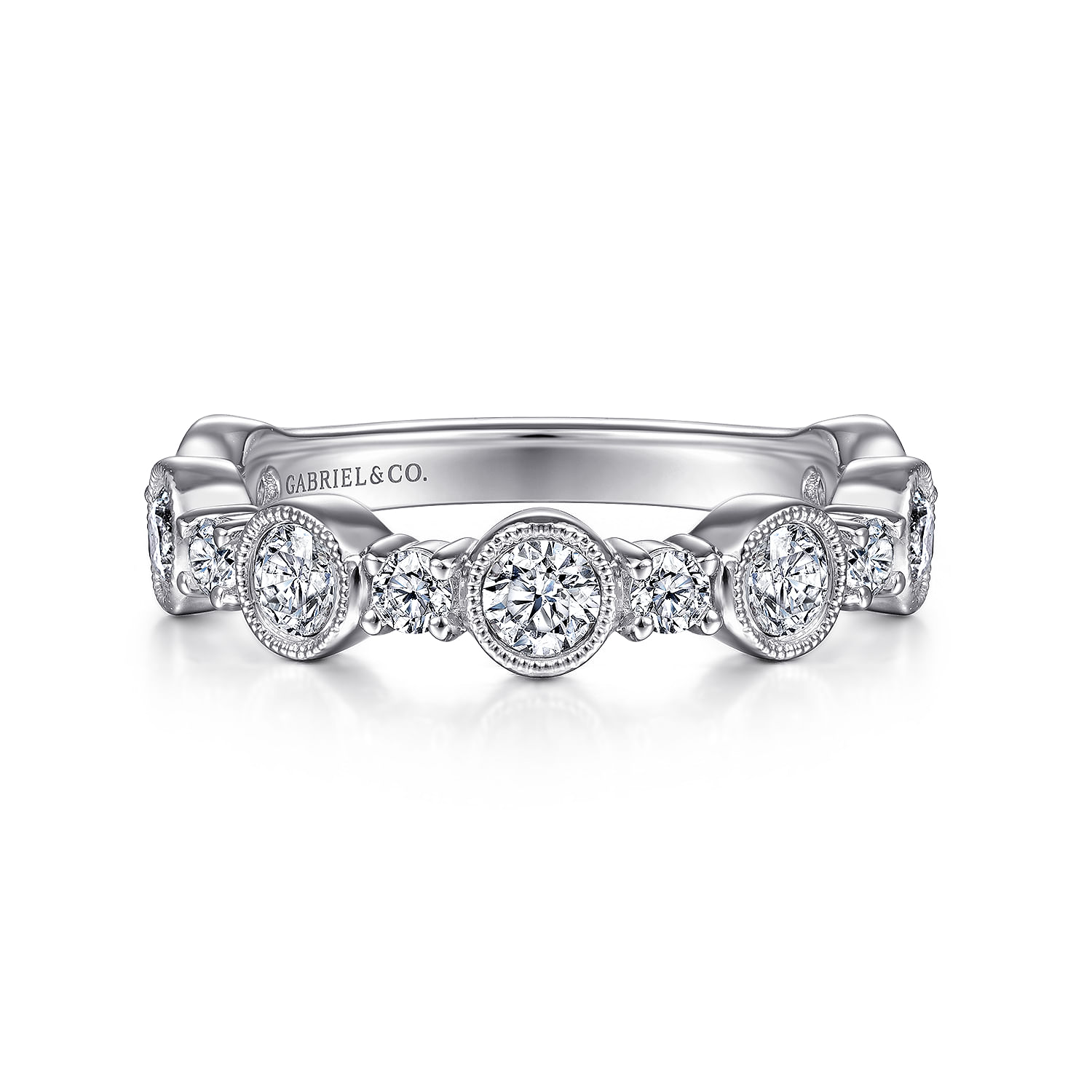 Turin - 14K White Gold Diamond Anniversary Band