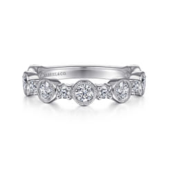 Turin - 14K White Gold Diamond Anniversary Band