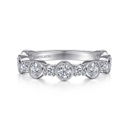 Turin - 14K White Gold Diamond Anniversary Band