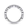 Fancy Wedding Ring in 14k White Gold with Round Natural Diamond at Gabriel & Co.