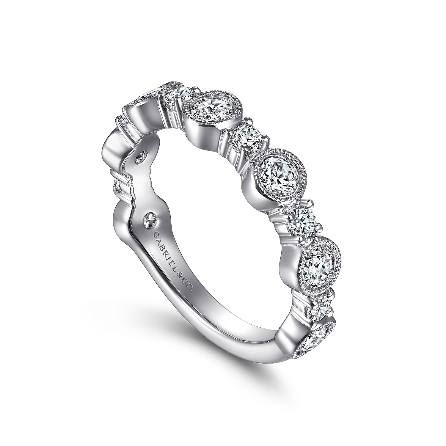 Turin - 14K White Gold Diamond Anniversary Band