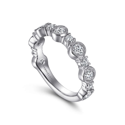 Turin - 14K White Gold Diamond Anniversary Band